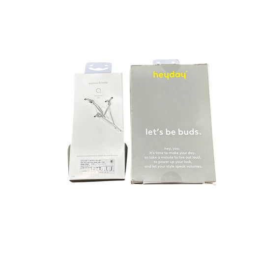 Heyday Wired Earbuds & Strawberry Keychain Holder For Apple AirTag