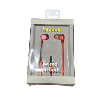 Heyday Wired Earbuds & Strawberry Keychain Holder For Apple AirTag