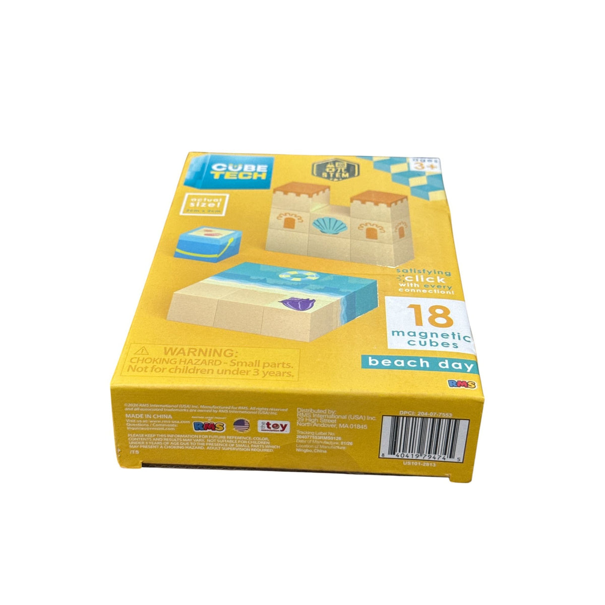 Cube Tech Magnetic Cubes Beach Day Set 18-Piece STEM Toy For Ages 3+