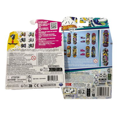 Tech Deck Sk8 Crew Shred Pack & Hot Wheels Skate Fingerboards Boomin Boombox Cool Cassette Set