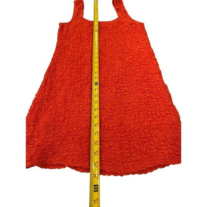 Rails Julie Cherry Textured Sleeveless Mini Dress XL Bright Orange