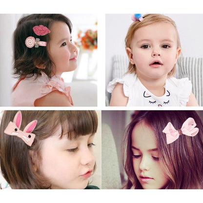 18-Piece Girls Hair Accessories Gift Set With Clips, Baby Korean Princess Bows & Bands In Snow White Pink Box