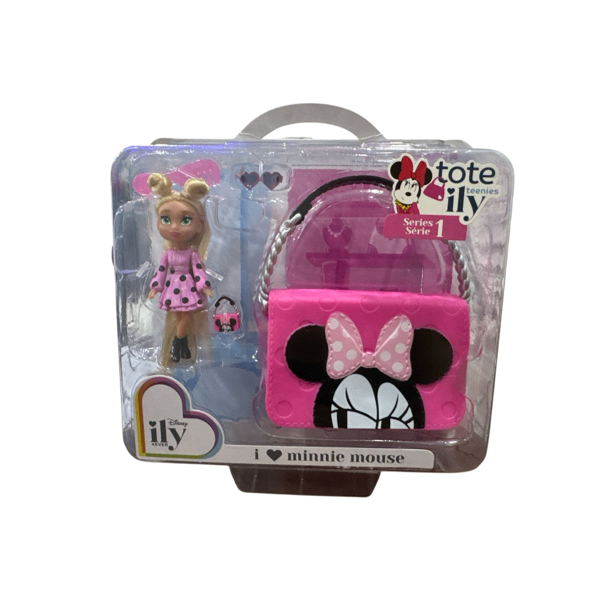 Disney ILY 4Ever Tote Teenies Minnie Mouse Series 1 Collectible Doll Set With Accessories