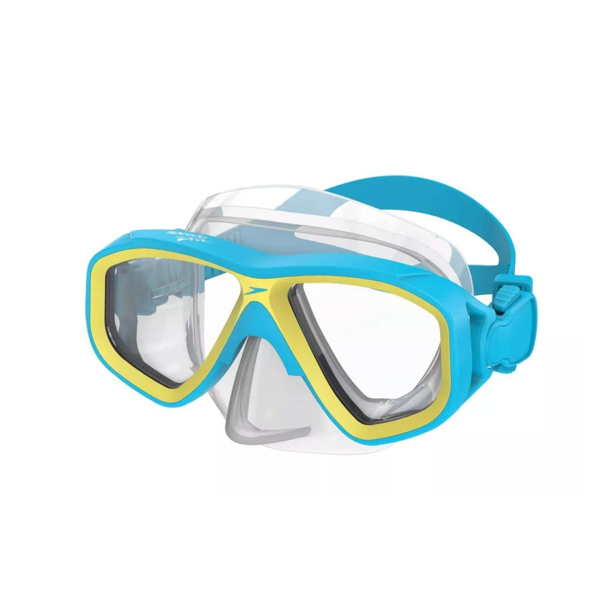 Speedo Kids Surf Gazer Mask Ages 3-6 With Adjustable Straps & Soft Fit Blue & Yellow