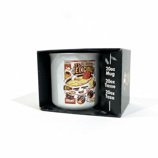 It's So Damn Delicious 20oz Ceramic Mug Anime Ramen Design by Ilustrata