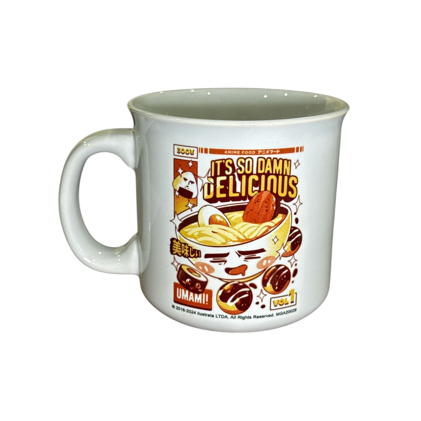 It's So Damn Delicious 20oz Ceramic Mug Anime Ramen Design by Ilustrata