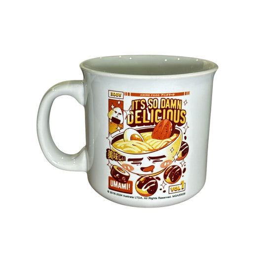 It's So Damn Delicious 20oz Ceramic Mug Anime Ramen Design by Ilustrata