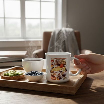 It's So Damn Delicious 20oz Ceramic Mug Anime Ramen Design by Ilustrata
