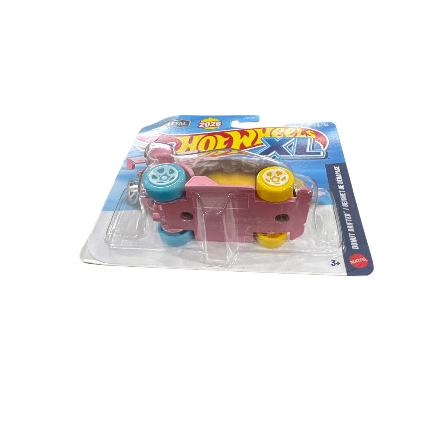 Hot Wheels XL 2026 Donut Drifter Die-Cast Toy Car Pink/Brown Sprinkles 3+