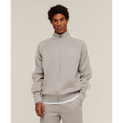 Gymshark Men's Track Jacket XXL Mushroom Grey Full Zip Athletic Top
