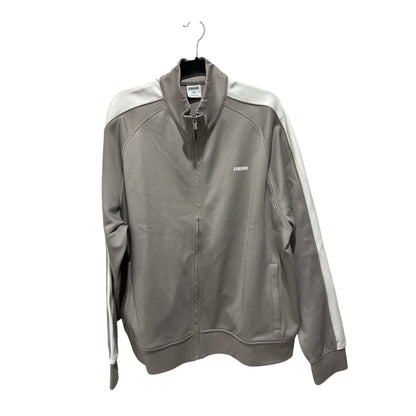 Gymshark Men's Track Jacket XXL Mushroom Grey Full Zip Athletic Top
