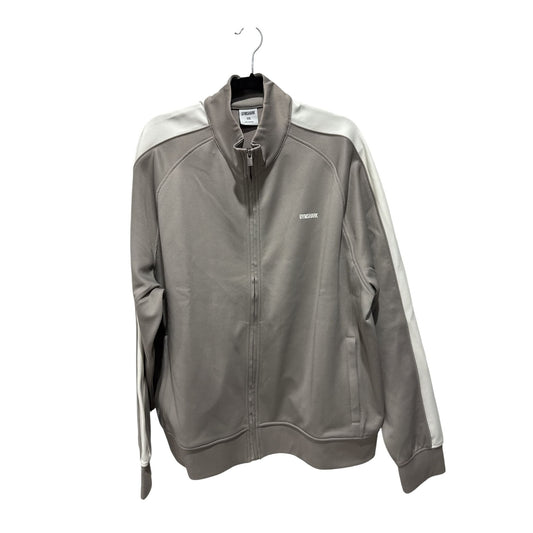 Gymshark Men's Track Jacket XXL Mushroom Grey Full Zip Athletic Top