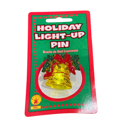 Holiday Light-Up Pin Christmas Tree & Bell Design Set Of 2 By Rubies