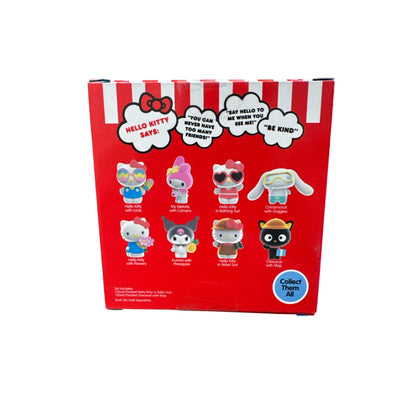Hello Kitty & Chococat Flocked Figures 2-Piece Set Ages 3+ By Sanrio Safari Suit Design Collectible Toys