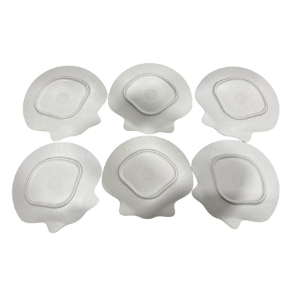 6pk Threshold Appetizer Sea Shell Shaped Plates Various Colors Beach Coastal 8"
