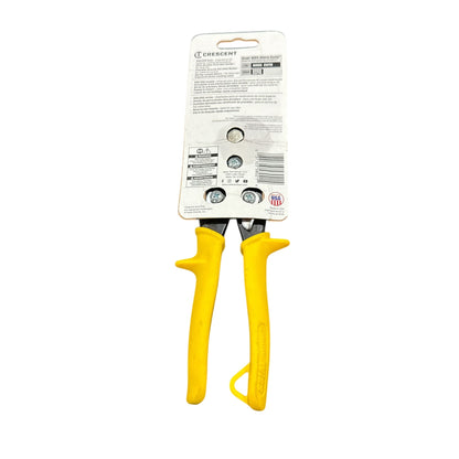Crescent Aviation Snips With Yellow Ergonomic Handles For Cutting Sheet Metal
