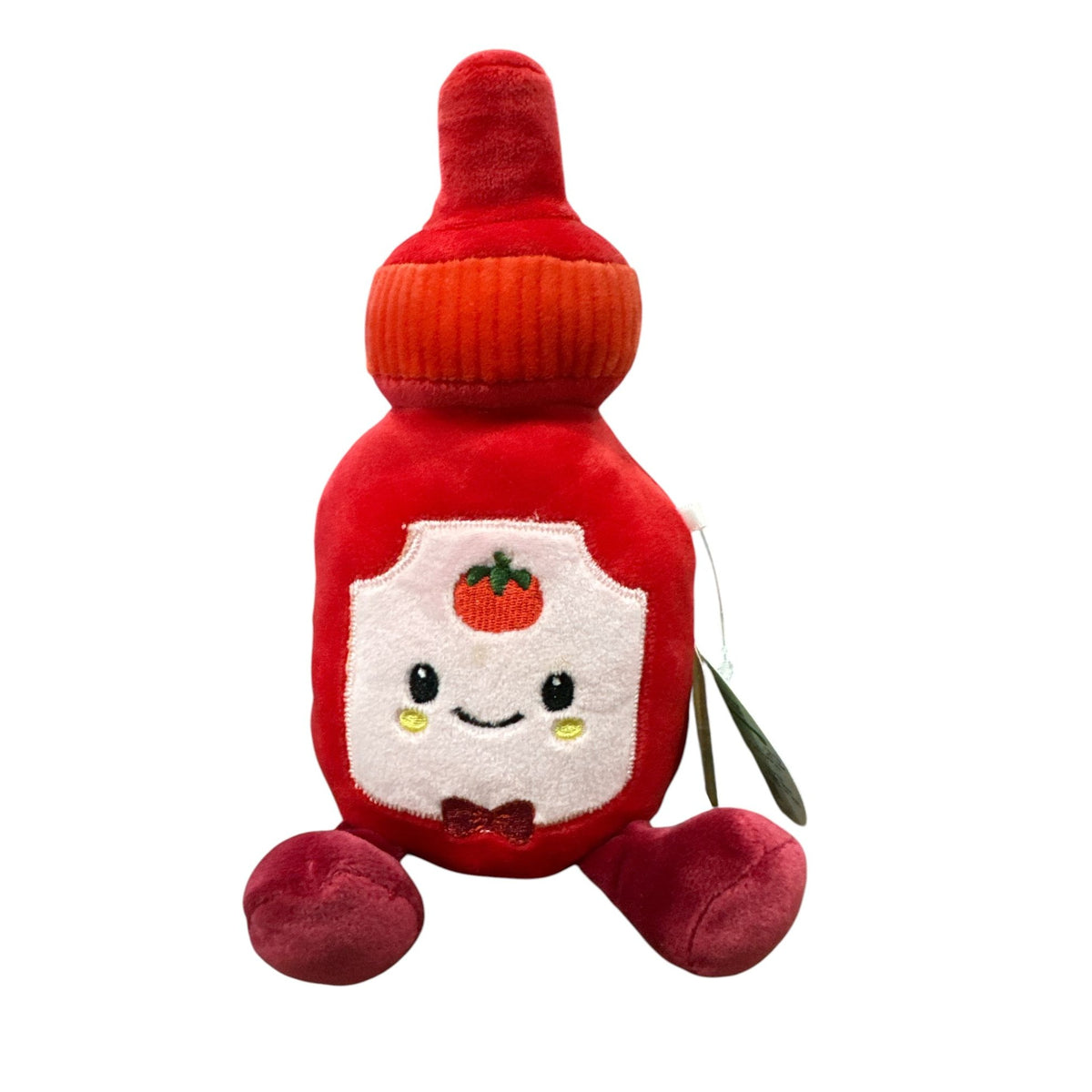 Gigglescape Tomato Sauce Bottle Plush Toy Ages 1+ Soft Red & White Stuffed Doll