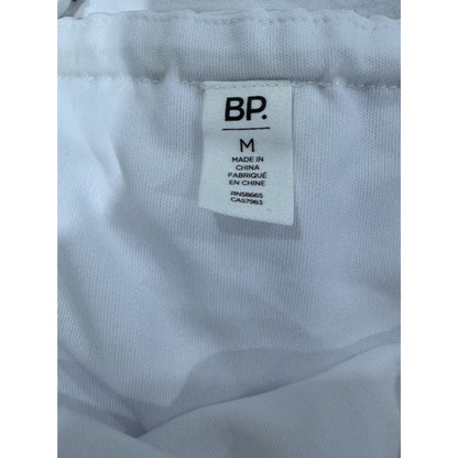 BP. White Sleeveless Draped Mini Dress With Adjustable Spaghetti Straps - Size M