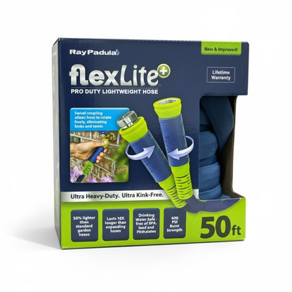 Ray Padula FlexLite+ Pro Duty Lightweight Hose 50 Ft BPA-Free Lead-Free 600 PSI Burst Strength