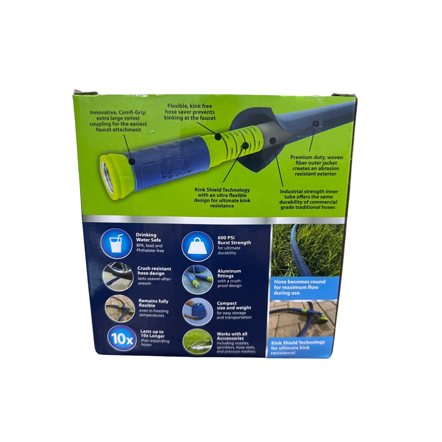 Ray Padula FlexLite+ Pro Duty Lightweight Hose 50 Ft BPA-Free Lead-Free 600 PSI Burst Strength