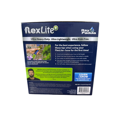 Ray Padula FlexLite+ Pro Duty Lightweight Hose 50 Ft BPA-Free Lead-Free 600 PSI Burst Strength