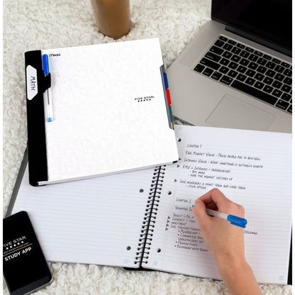 Five Star 1 Subject Graph Notebooks, Advance 5 Subject College Ruled Notebook, & 7-Pocket Zipper Customizable Expanding File