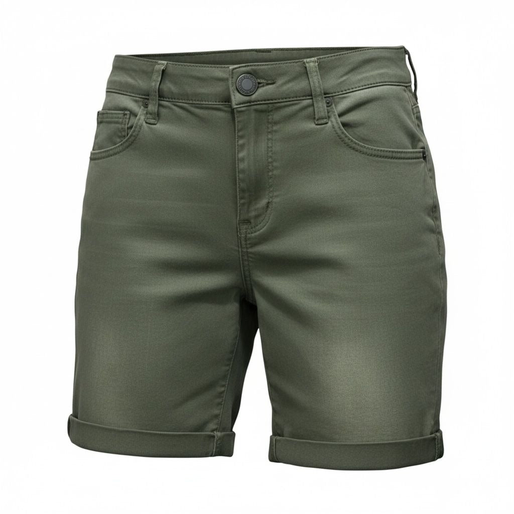 Wit & Wisdom Ab-Solution Olive Green Women's Cuffed Shorts Size 2