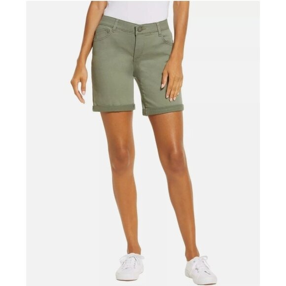 Wit & Wisdom Ab-Solution Olive Green Women's Cuffed Shorts Size 2