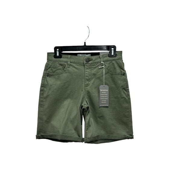 Wit & Wisdom Ab-Solution Olive Green Women's Cuffed Shorts Size 2