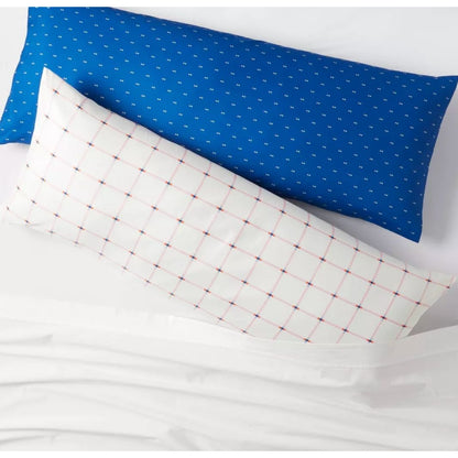 Room Essentials Body Pillow Covers 2-Pack Multicolor Plaid & Blue 20" X 52" Recycled Polyester Machine Washable