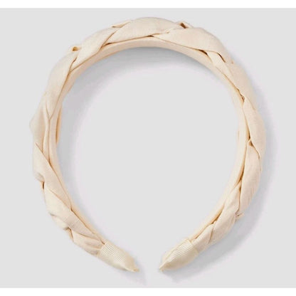 Universal Thread & Cat & Jack Headbands Set Cream Braided & White Bow Women's & Girls Hair Accessories