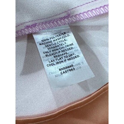 Satin-Feel Pink & Orange Ombré Mini Slip Dress With Spaghetti Straps - BP. XS