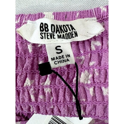 BB Dakota Steve Madden Purple Floral Ruffle Strap Midi Dress Size Small