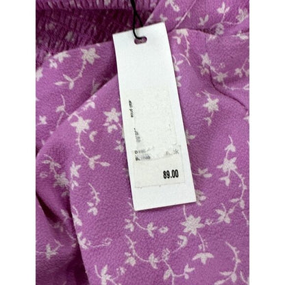 BB Dakota Steve Madden Purple Floral Ruffle Strap Midi Dress Size Small