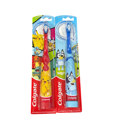 Colgate Sonic Powered Kids Toothbrushes Pokemon & Bluey Designs Extra Soft 2-Pack