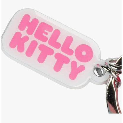 Hello Kitty Pink & Blue Beaded Keychain Bracelet With Tassel & Charm