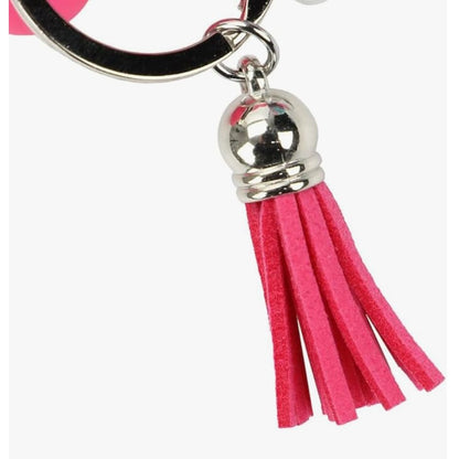 Hello Kitty Pink & Blue Beaded Keychain Bracelet With Tassel & Charm