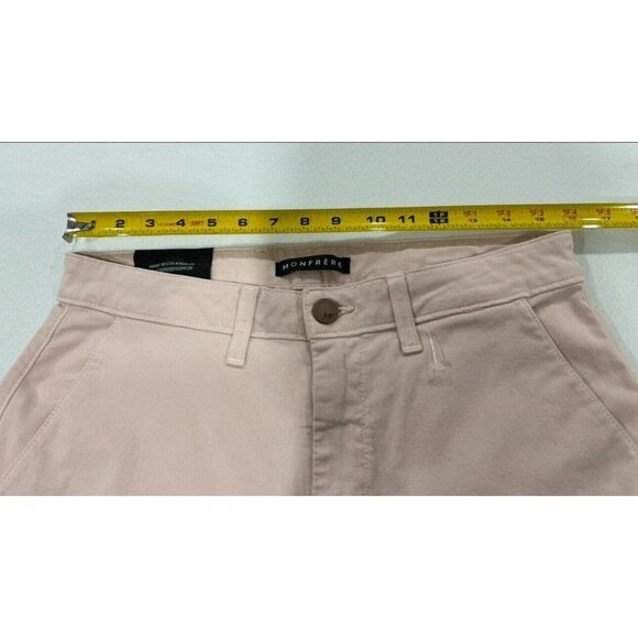 Monfrère Men's Light Pink Chino Shorts With Button Closure & Side Pockets 32