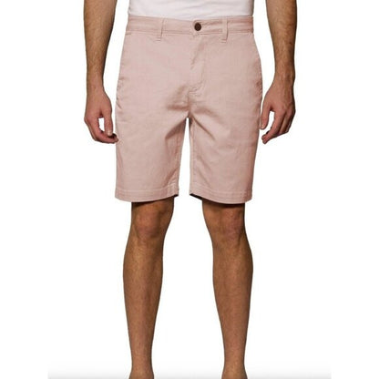 Monfrère Men's Light Pink Chino Shorts With Button Closure & Side Pockets 32