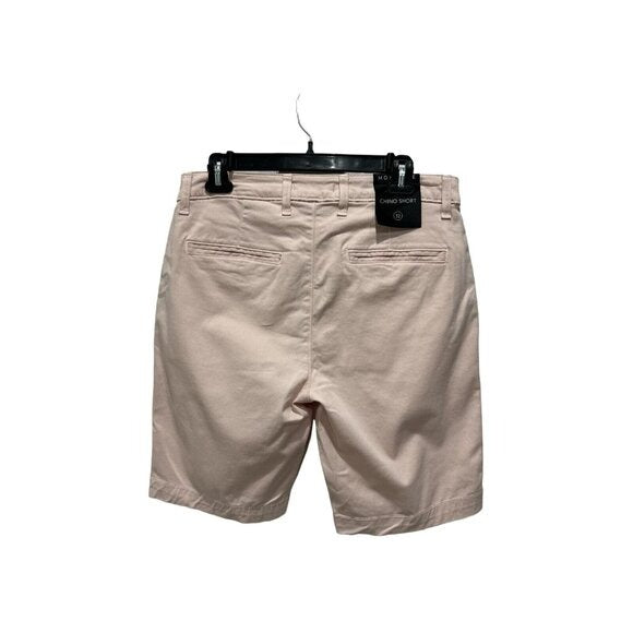 Monfrère Men's Light Pink Chino Shorts With Button Closure & Side Pockets 32