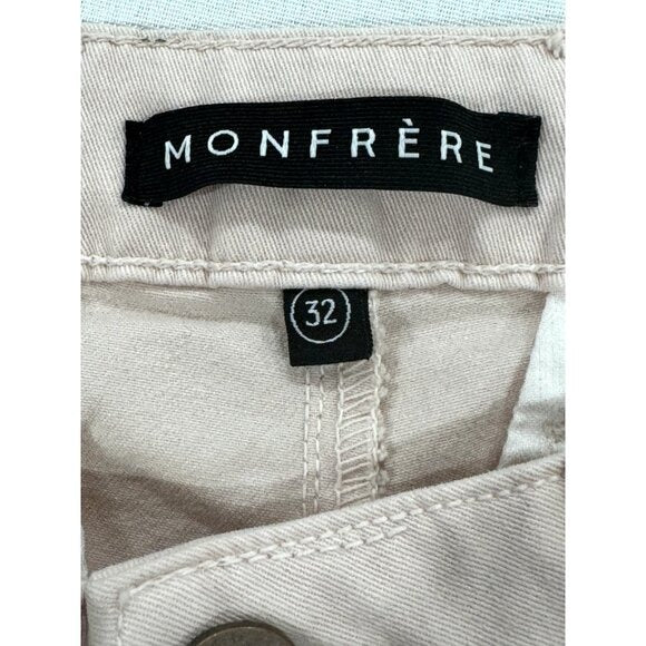 Monfrère Men's Light Pink Chino Shorts With Button Closure & Side Pockets 32