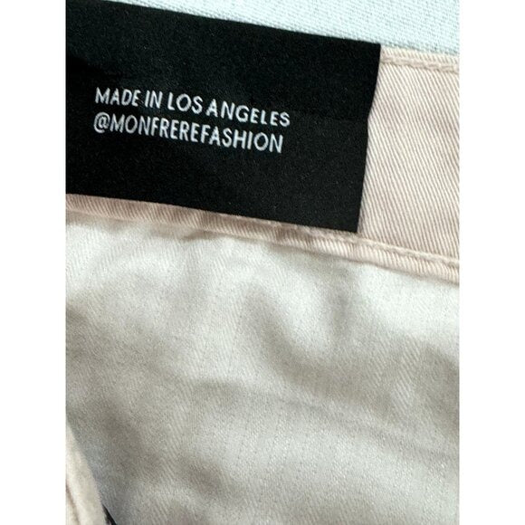 Monfrère Men's Light Pink Chino Shorts With Button Closure & Side Pockets 32
