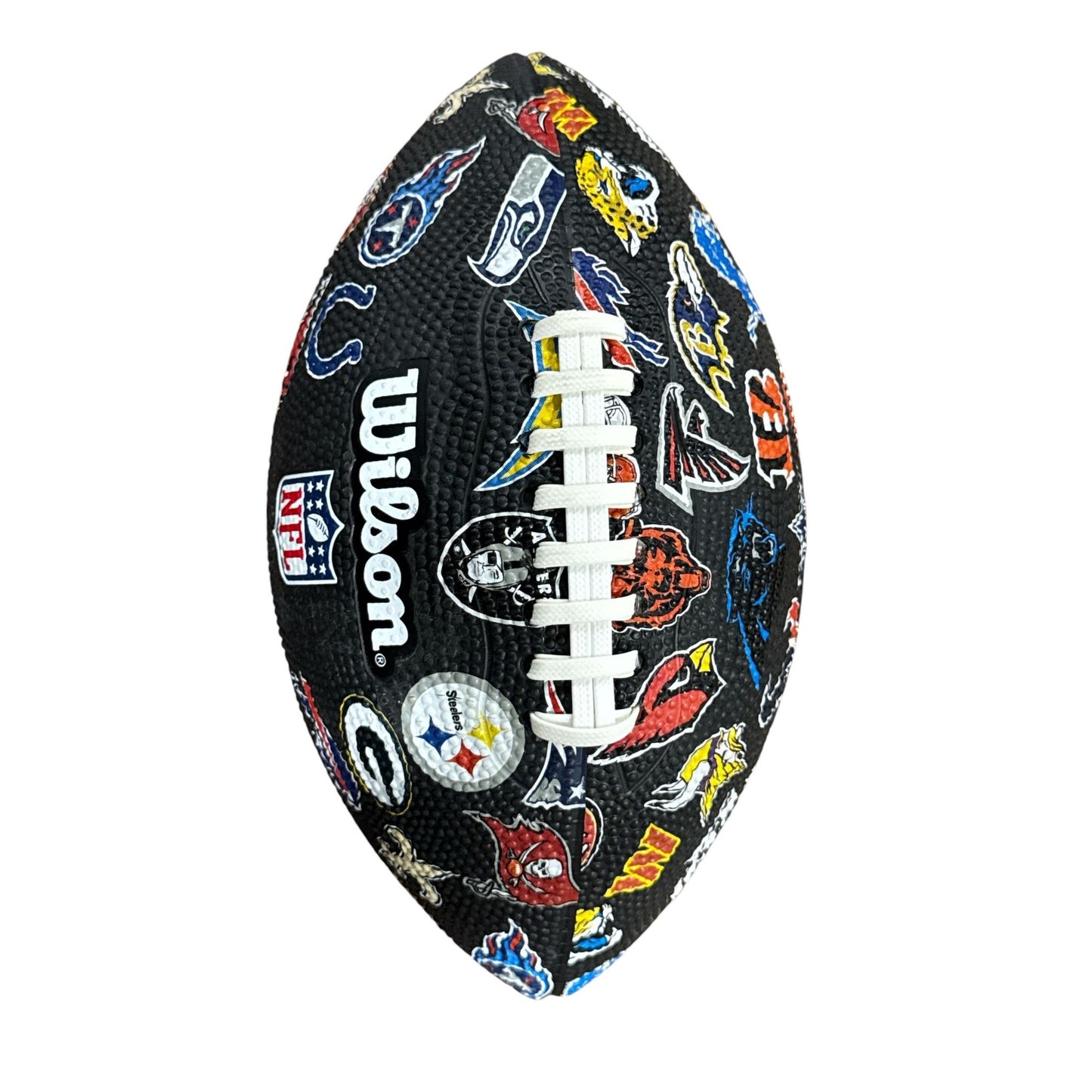 Wilson NFL Team Logo Jr. Football Black Design Display Collectible