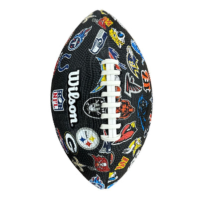 Wilson NFL Team Logo Jr. Football Black Design Display Collectible