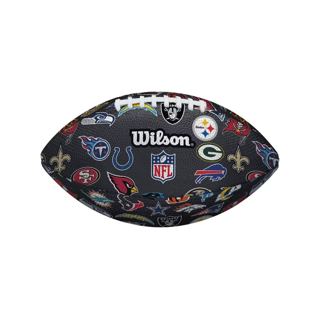 Wilson NFL Team Logo Jr. Football Black Design Display Collectible
