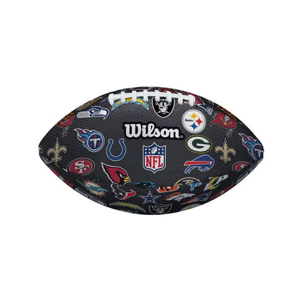 Wilson NFL Team Logo Jr. Football Black Design Display Collectible