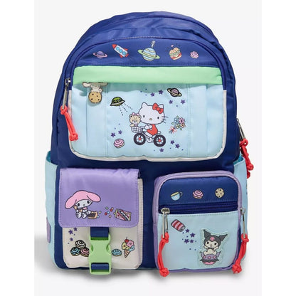 Sanrio Hello Kitty & Friends Space Multi-Pocket Full-Size Backpack & Accessories Bundle Gift Set