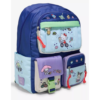 Sanrio Hello Kitty & Friends Space Multi-Pocket Full-Size Backpack & Accessories Bundle Gift Set
