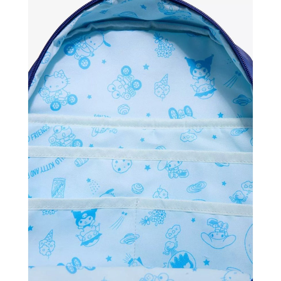 Sanrio Hello Kitty & Friends Space Multi-Pocket Full-Size Backpack & Accessories Bundle Gift Set