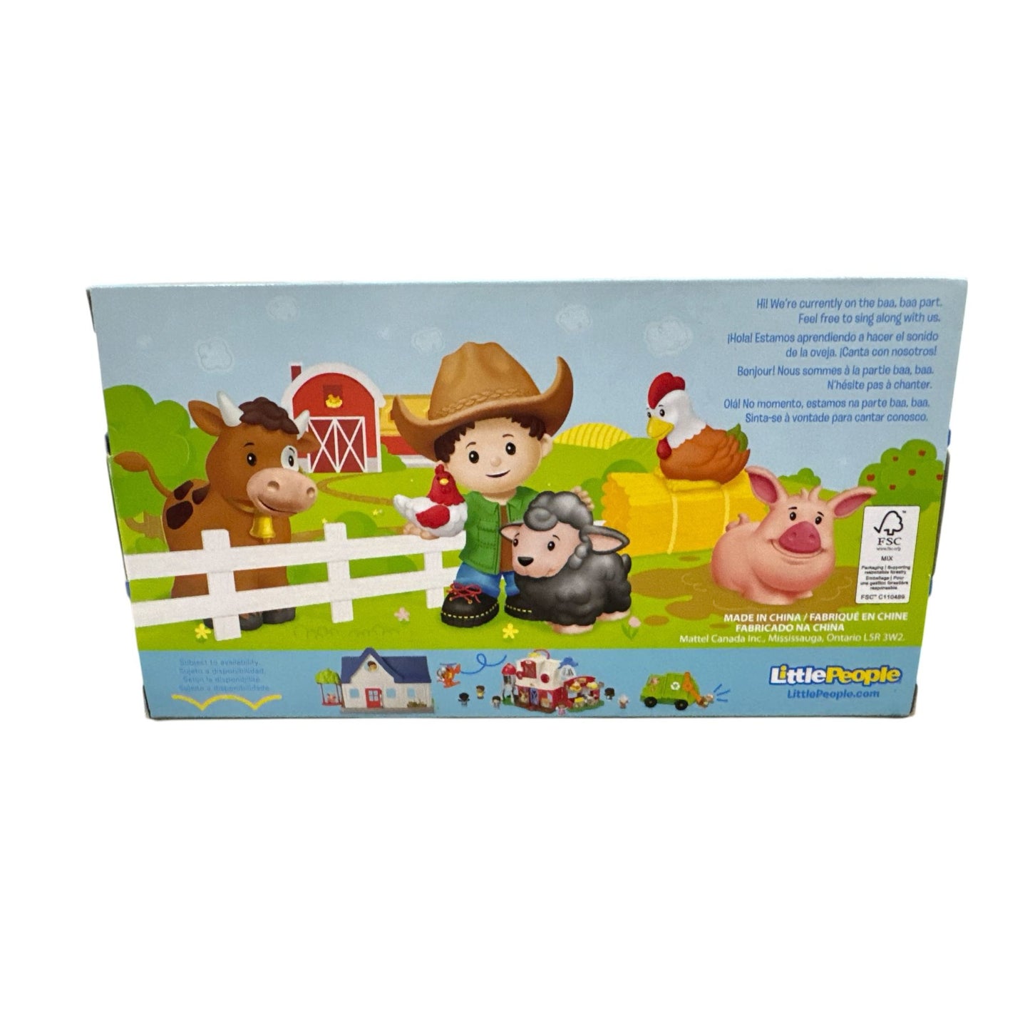 Fisher-Price Little People Farmer & Animals Figure Pack Ages 1-5 Farm-Themed Toy Set
